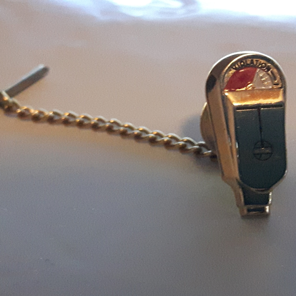 Parking Meter Pin Gold Tone